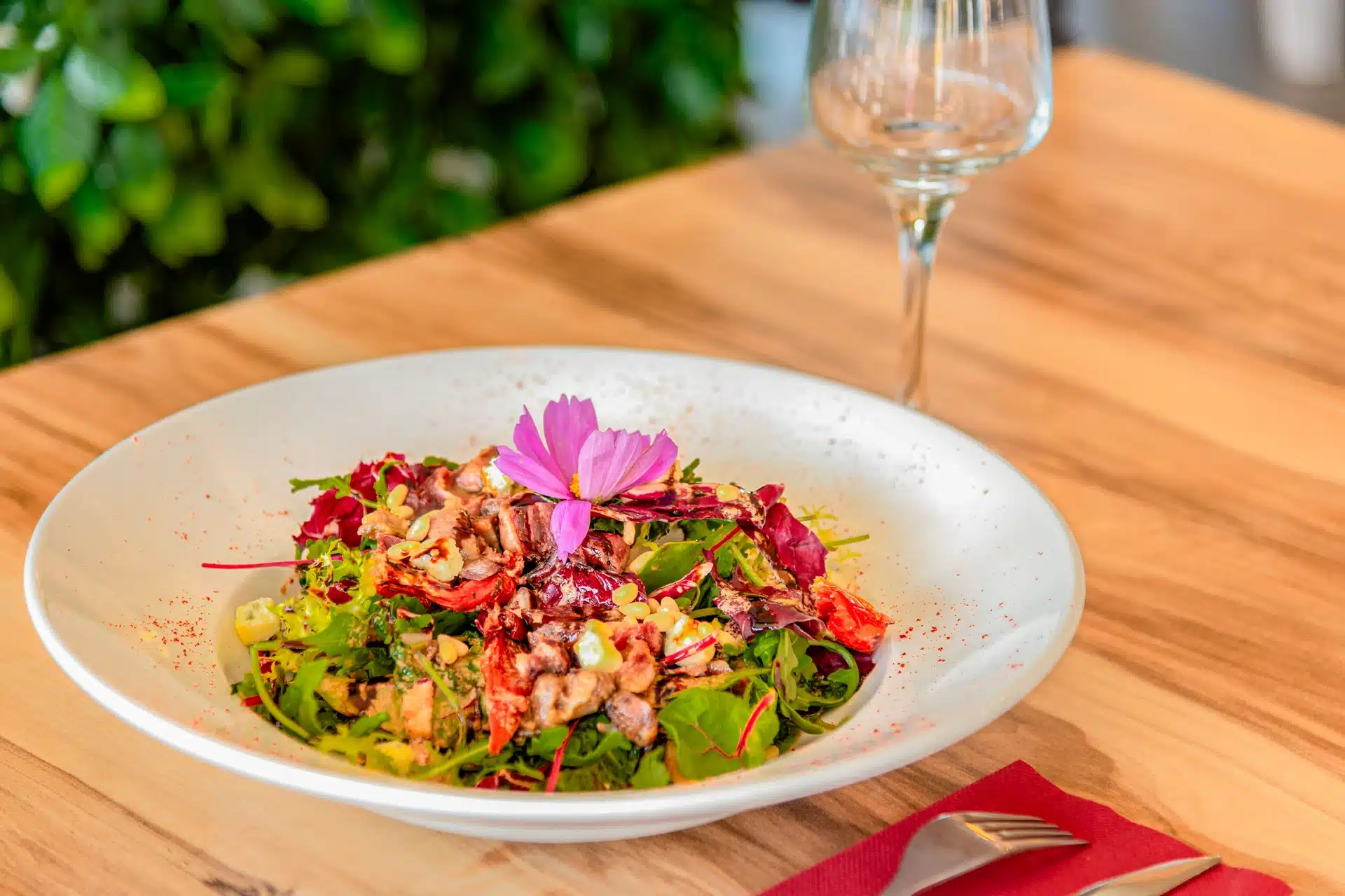 Plat restaurant camping